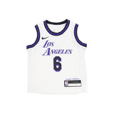 Nike Los Angeles Lakers NBA Lebron James City Edition Replica Jersey Trikot Vorschulalter EZ2B3BW1P- - weiss-schwarz