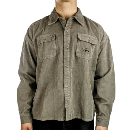Pegador Bilaspur Oversized Cord Shirt Hemd - Flint Grey PGDR-6479-629-
