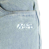 Pegador Waco Wide Baggy Jeans Sand Washed Blue PGDR-4373-082-