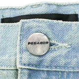 Pegador Waco Wide Baggy Jeans Sand Washed Blue PGDR-4373-082-