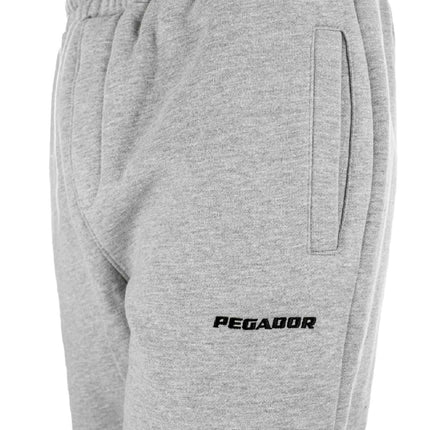 Pegador Logo Wide Sweat Pants - Heather Grey Black PGDR-1148-224/001-