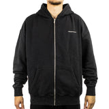 Pegador Dubose Oversized Sweat Jacke Zip Hoodie PGDR-3942-065 - schwarz gewaschen