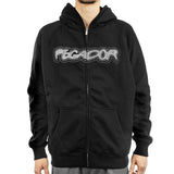 Pegador Anclar Oversized Raglan Sweat Jacke Zip Hoodie PGDR-4306-002 - schwarz gewaschen