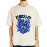 Pequs Medusa Graphic T-Shirt 60621651 - beige-blau-schwarz