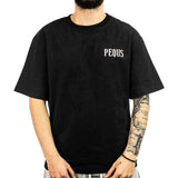 Pequs Back Logo T-Shirt 60620010 - schwarz-weiss