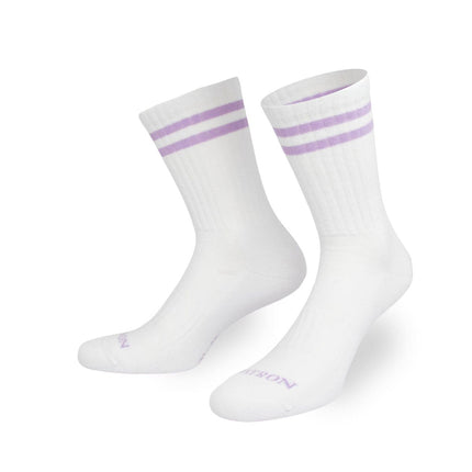 Patron Socks Sportsocken weiss mit lavendel Streifen PS-48-754-2-