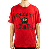 Starter Chicago Blackhawks NHL Touch Down T-Shirt 6S310730 CHW - rot-schwarz