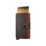 Secrid Miniwallet Matte MM-Truffle and Orange-