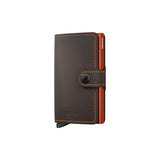 Secrid Miniwallet Matte MM-Truffle and Orange-