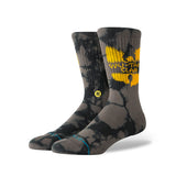 Stance Shaolin Slums Crew Socken A556D24SHA-BLK - grau-schwarz-gelb