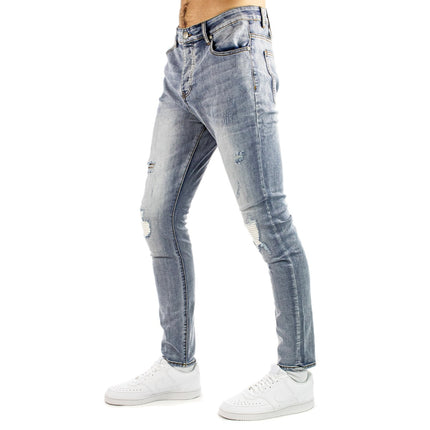 Sixth June Denim wiht Biker Patch Jeans M3763HDE-