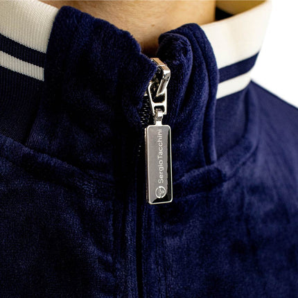 Sergio Tacchini Debossed Damarindo Velour Track Suit Jogging Anzug STS24M50902-225-