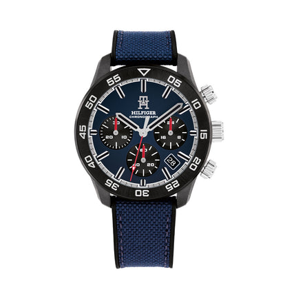 Tommy Hilfiger TH85 Carbon Chronograph Cordura Straps Armband Uhr 1792183-