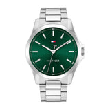 Tommy Hilfiger Bruce Sport 3 Zeiger Armband Uhr 1710672 - silber-grün