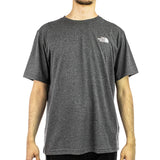 The North Face Redbox T-Shirt NF0A87NPDYY - dunkelgrau meliert-rot-weiss