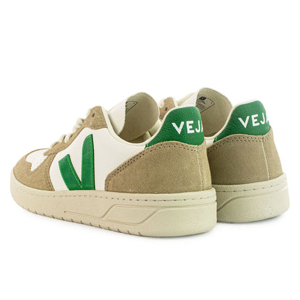 Veja V-10 ChromeFree Leather White Emeraude Sahara VX0503146-