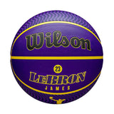 Wilson NBA Player Icon Outdoor Basketball Größe 7 Lebron James WZ4027601XB7 - lila-gelb