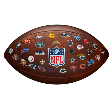 Wilson NFL Official Throwback 32 Team Logo American Football WTF1758XBNF32-