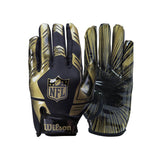 Wilson NFL Stretch-Fit Receivers Gloves Handschuhe WTF930600M - schwarz-gold