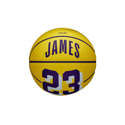 Wilson NBA New Lebron James Los Angeles Lakers Player Icon Mini Basketball Größe 3 WZ4027701XB3-