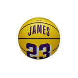 Wilson NBA New Lebron James Los Angeles Lakers Player Icon Mini Basketball Größe 3 WZ4027701XB3 - gelb-lila
