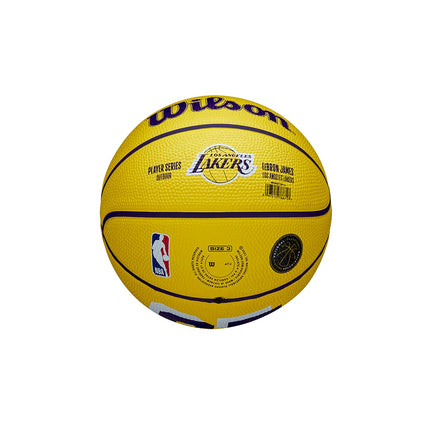 Wilson NBA New Lebron James Los Angeles Lakers Player Icon Mini Basketball Größe 3 WZ4027701XB3-