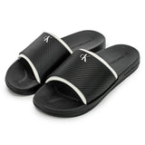 Calvin Klein Slide Rubber Badeschuhe YM0YM01234-0GM - schwarz-weiss