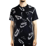 Nike Printed T-Shirt CU9083-010 - schwarz-weiss