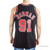 Mitchell & Ness Chicago Bulls Dennis Rodman #91 1995-96 NBA Swingman Jersey Trikot SMJYGS18150-CBUBLCK95DRD-