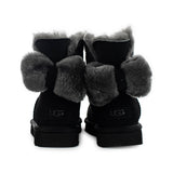 UGG Mini Bailey Fuzzy Bow Boot 1132018-BLK-