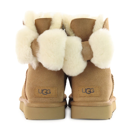 UGG Mini Bailey Fuzzy Bow Boot Winter Stiefel 1132018-CHE-