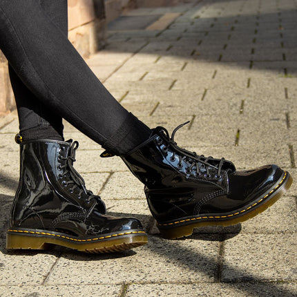 Dr. Martens 1460 Black Patent Lamper Boots 11821011-