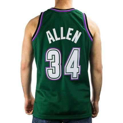 Mitchell & Ness Milwaukee Bucks Ray Allen #34 1998-99 NBA Swingman Jersey 2.0 Trikot SMJYGS18181-MBUDKGN96RAL-