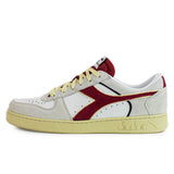 Diadora Magic Basket Low Suede Leather 501.178565-C6313 - weiss-rot