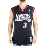Mitchell & Ness Philadelphia 76ers Allen Iverson #3 2000-01 NBA Swingman Jersey Trikot SMJYGS18201-P76BLCK00AIValt - schwarz-weiss-rot