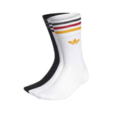 Adidas Solid Crew Socken 3 Paar HM2740 - weiss-schwarz-rot-gelb