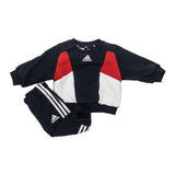 Adidas Infant 3 Stripes Jogging Anzug HR5879 - dunkelblau-weiss-rot