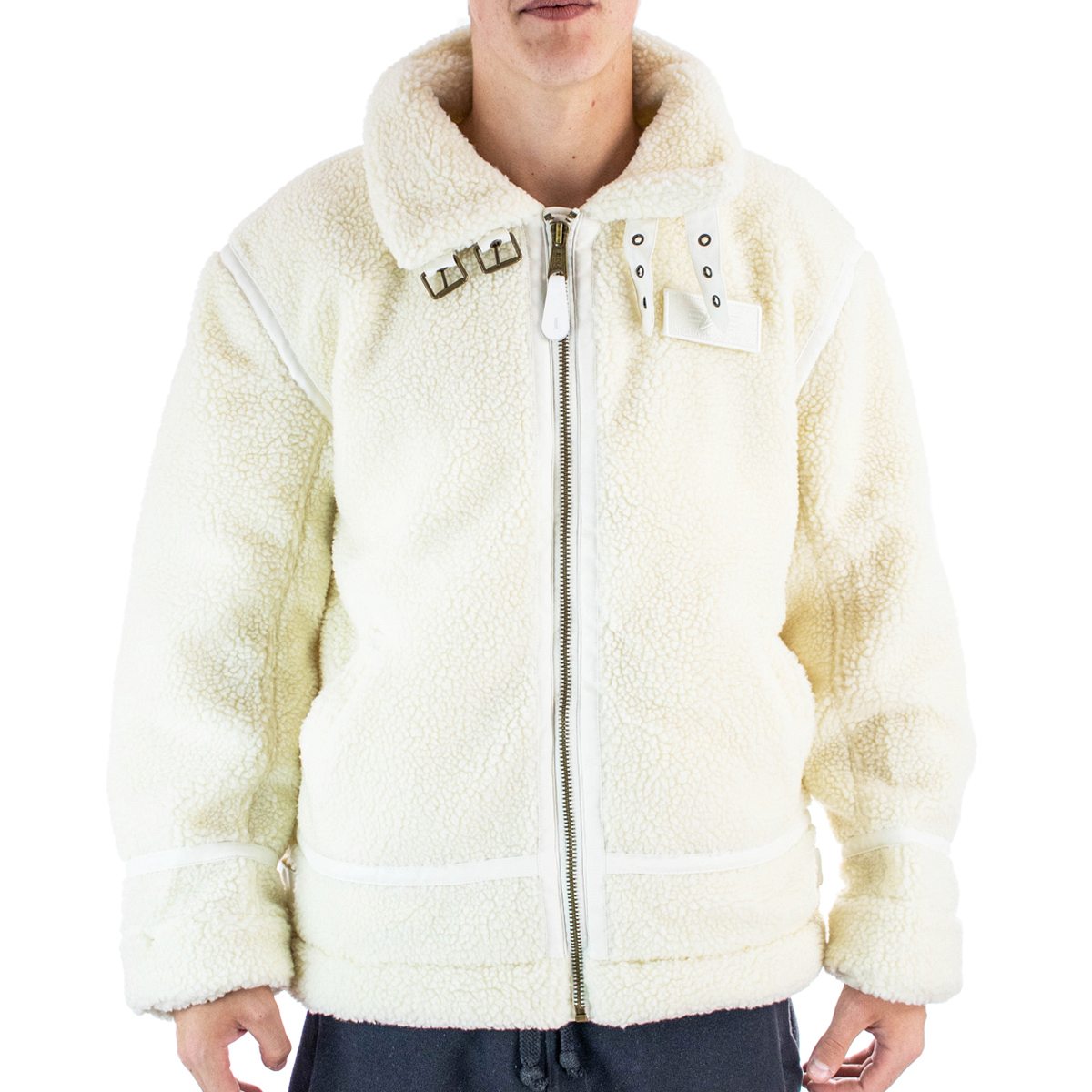Alpha Industries Inc B3 Teddy Winter Jacke 118118-16 creme