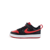 Nike Court Borough Low 2 (PS) BQ5451-007 - schwarz-rot-weiss