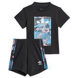 Adidas Camo Shorts und T-Shirt Set HK0322 - schwarz