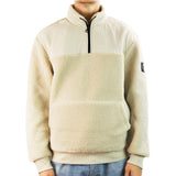 Calvin Klein Badge Sherpa Half Zip Sweatshirt J322196-ACF-