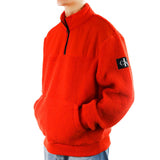 Calvin Klein Badge Sherpa Half Zip Sweatshirt J322196-S04-