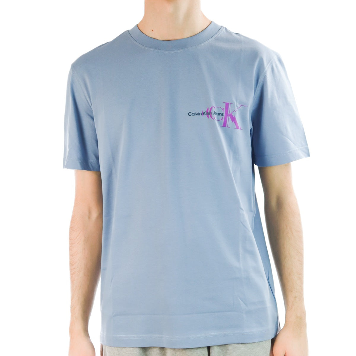 Calvin Klein Glitched Monologo Badge T-Shirt J322632-DAR-