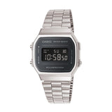 Casio Retro Digital Armband Uhr A168WEM-1EF - silber-schwarz