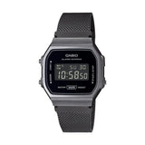 Casio Retro Digital Armband Uhr A168WEMB-1BEF - dunkelgrau-schwarz