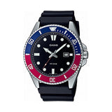 Casio Retro Analog Armband Uhr MDV-107-1A3VEF - schwarz-blau-rot