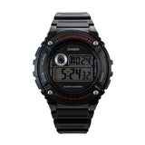 Casio Retro Digital Armband Uhr W-216H-1AVEF - schwarz-rot