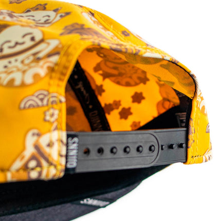 Djinns 6 Panel Lucky Cat Linen Snapback Cap 1004065 - gelb-schwarz