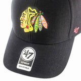 47 Brand Chicago Blackhawks NHL MVP Full Cap H-MVP04WBV-BKA-OSF-