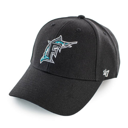 47 Brand Miami Marlins MLB World Series Sure Shot Snapback Cap BCWS-SUMVP28WBP-BK03-OSF-